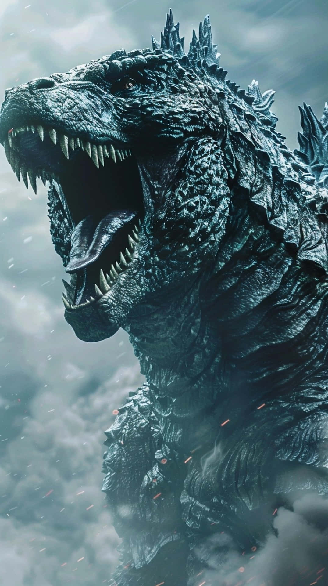 Fierce Godzilla Portrait Wallpaper