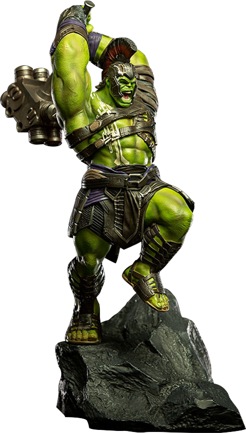 Fierce Hulk Statue Pose PNG