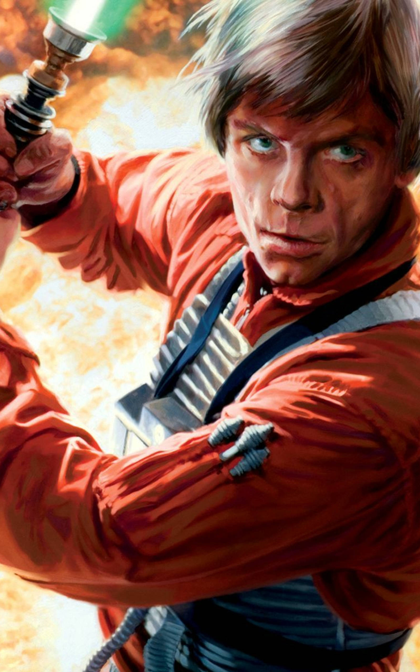 Fierce Luke Skywalker Star Wars Tablet Wallpaper