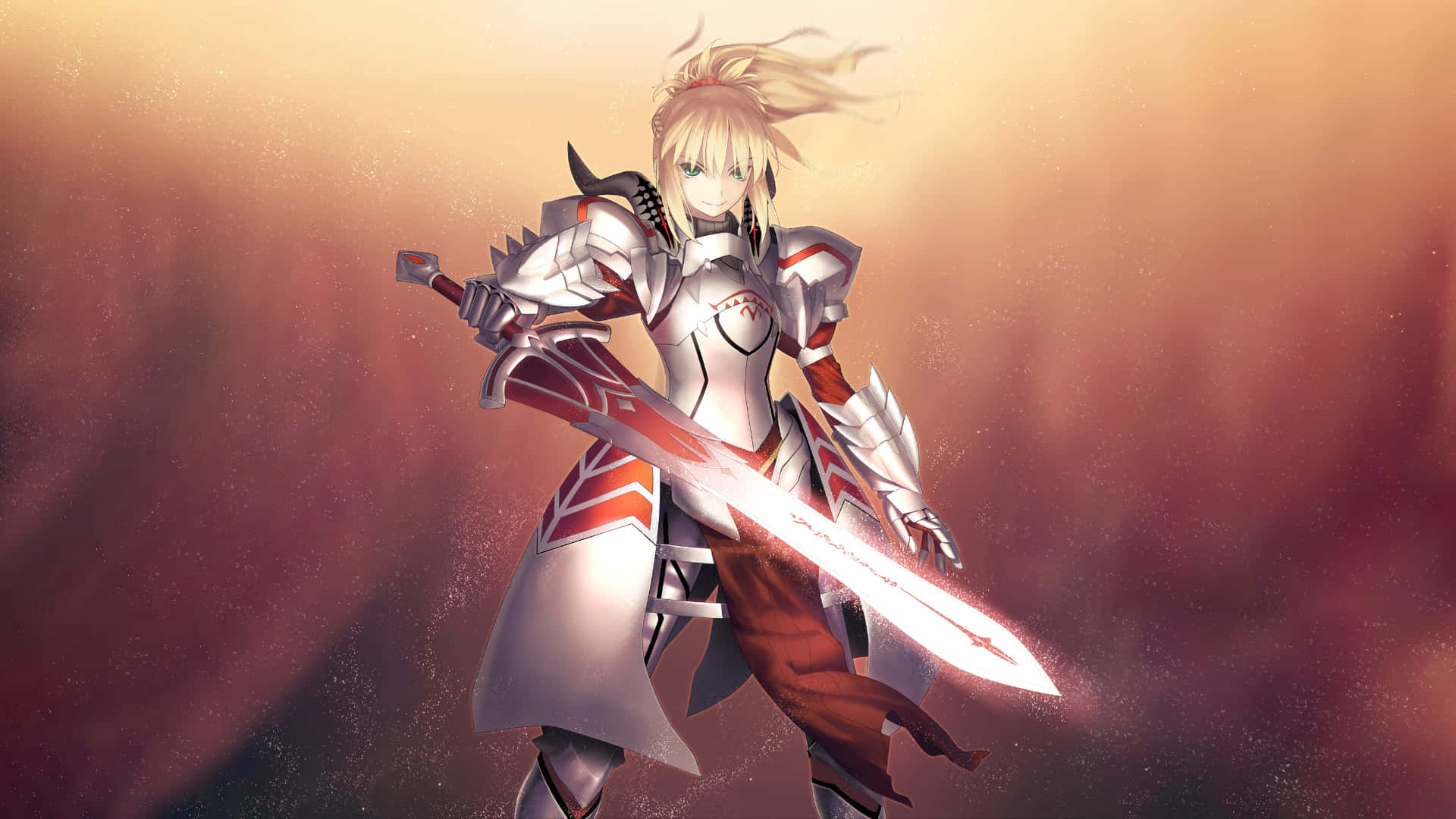 Fierce Mordred From Fate Grand Order Game Ready For Battle Wallpaper