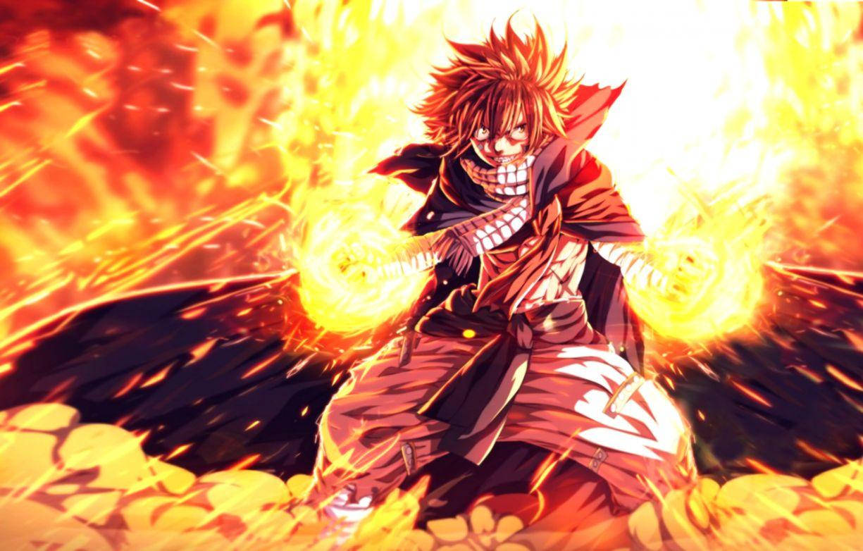 Fierce Natsu Dragneel Fire Anime Wallpaper