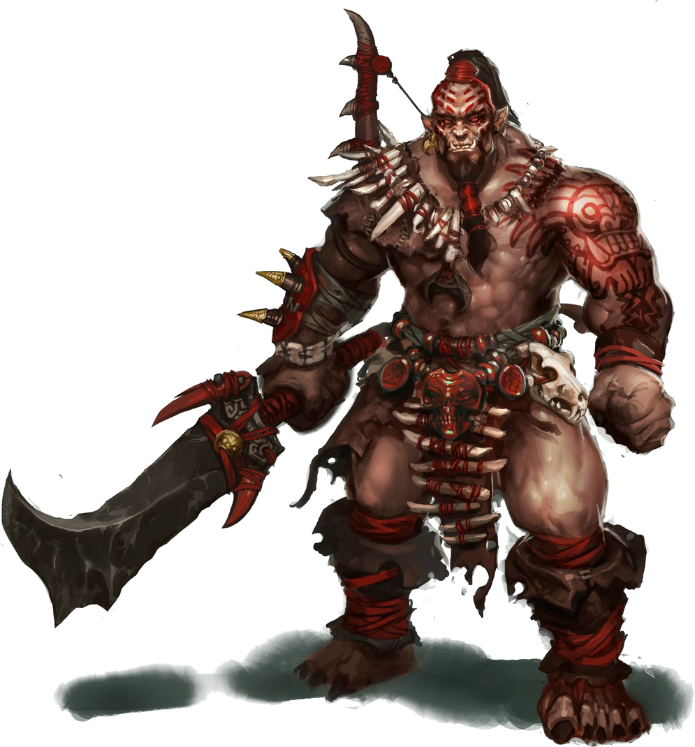 Fierce Orc Warrior PNG
