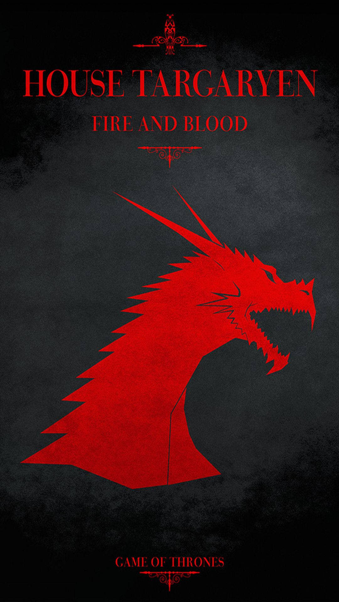 Fierce Red Dragon House Targaryen Wallpaper