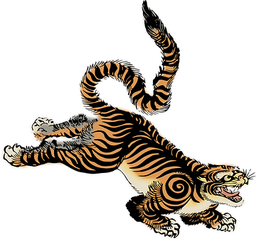 Fierce_ Traditional_ Tiger_ Art PNG