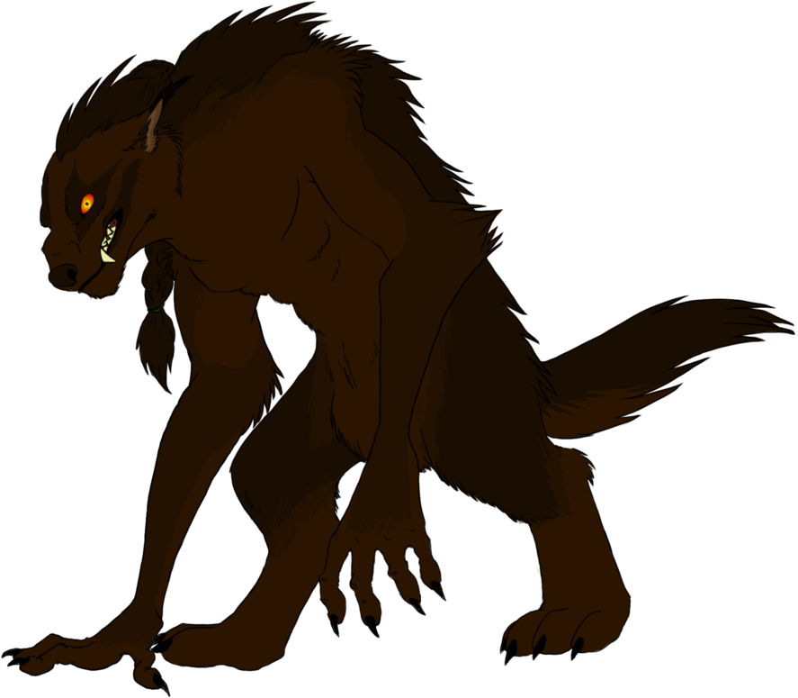 Fierce Werewolf Stalking PNG