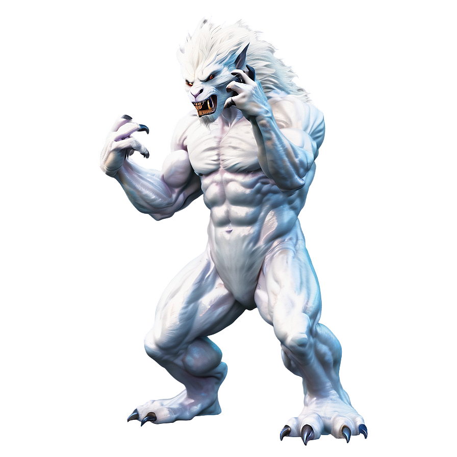 Fierce White Monster Png Msb PNG