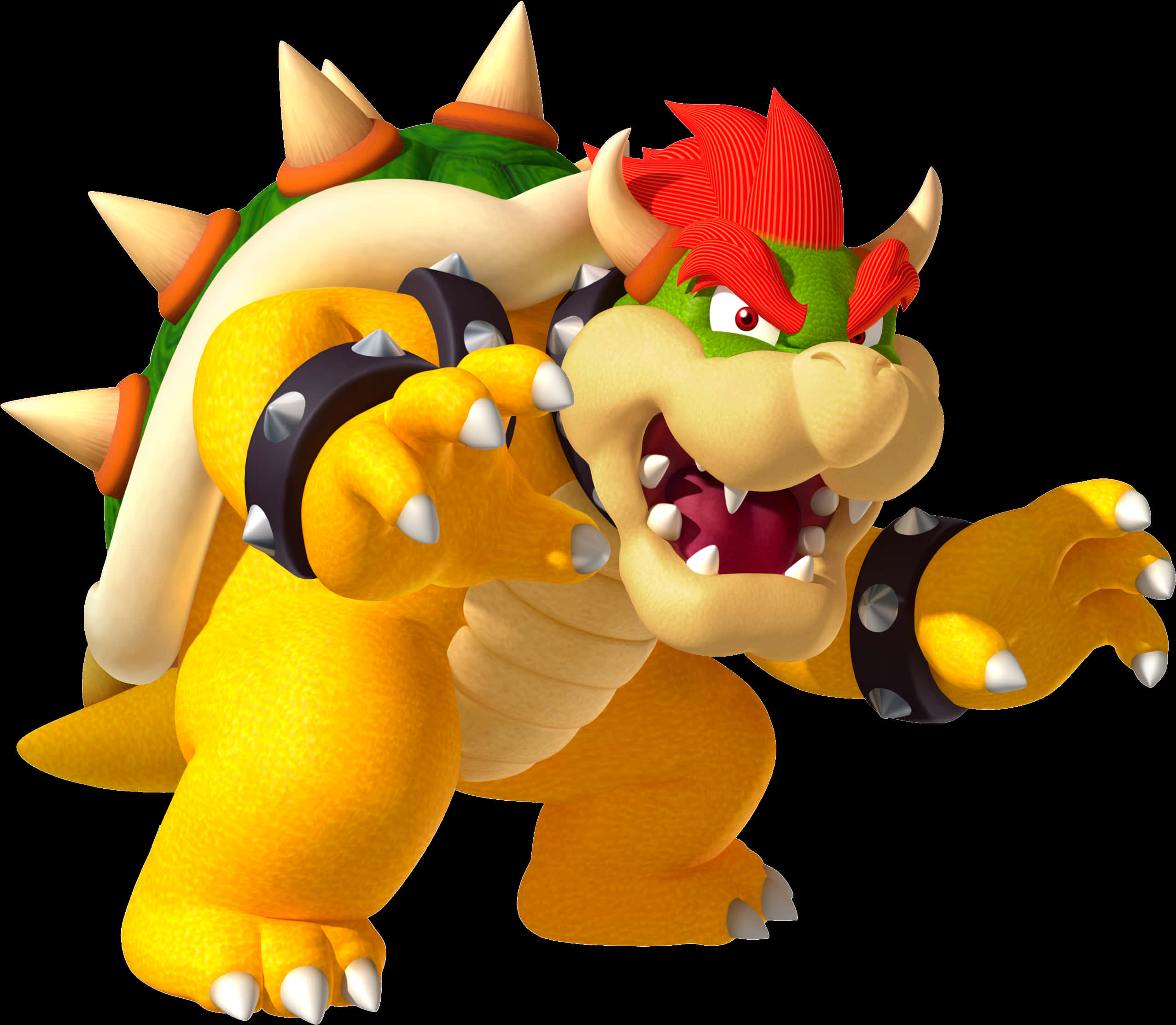 Fierce_ Bowser_ Character_ Render PNG