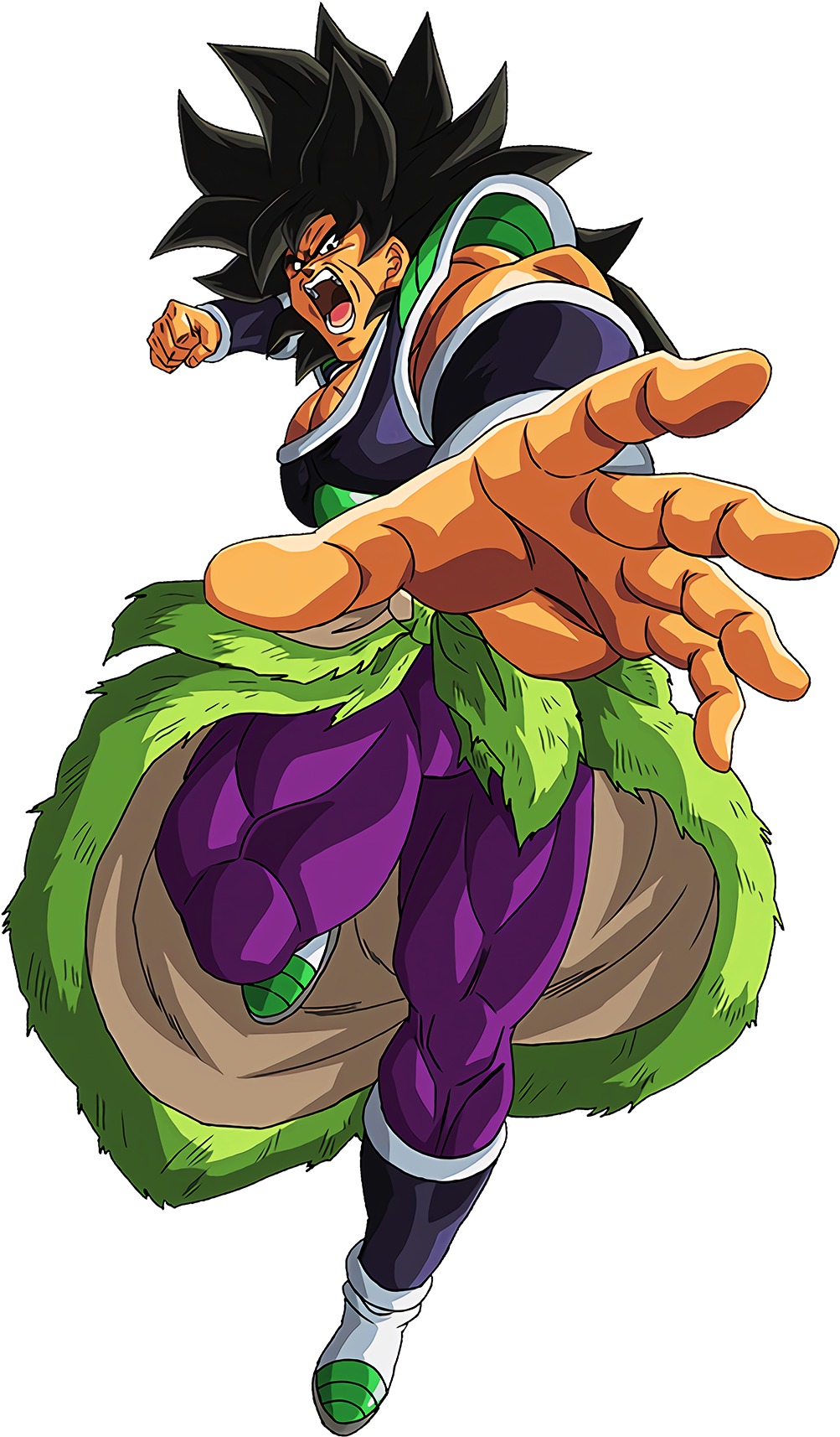 Fierce_ Broly_ Reaching_ Out PNG