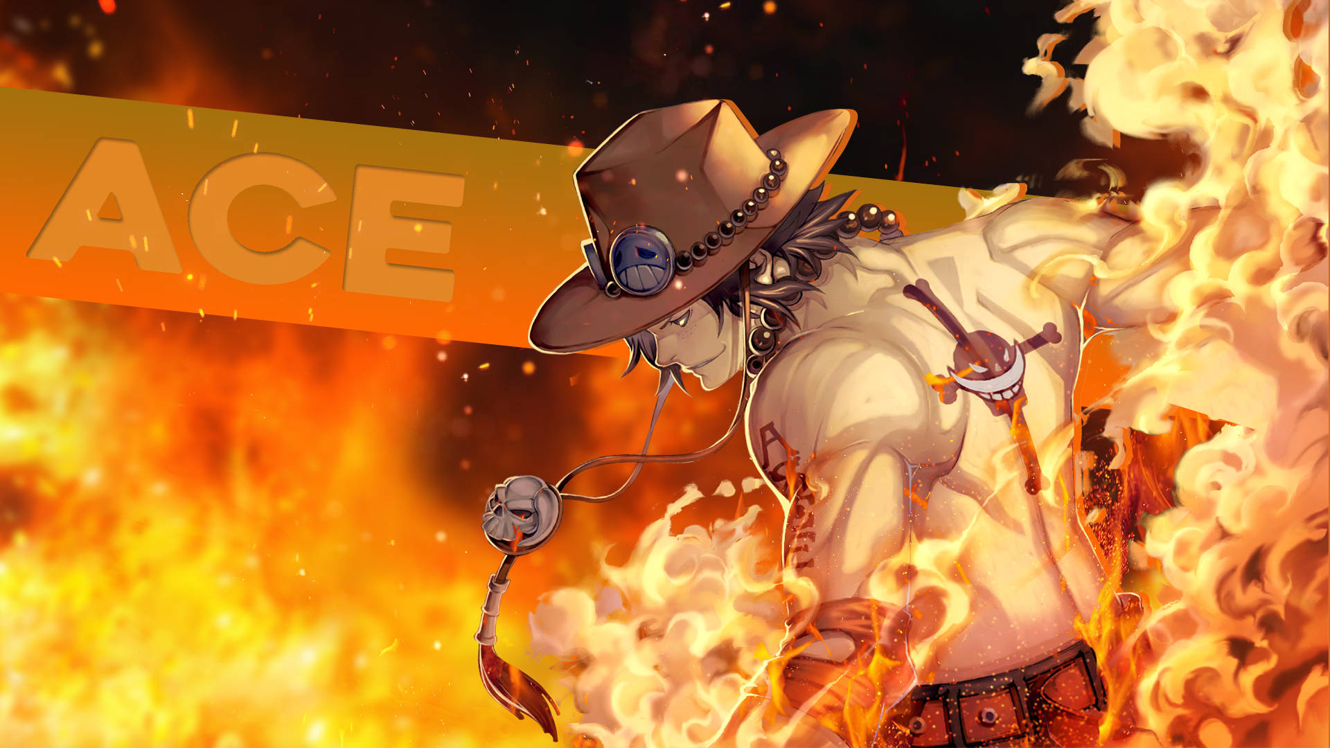 Download Fiery Ace Unleashed - One Piece Action Scene Wallpaper ...