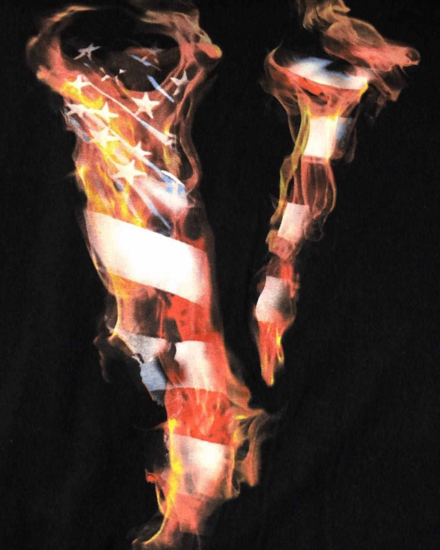 Fiery American VLONE Logo Wallpaper