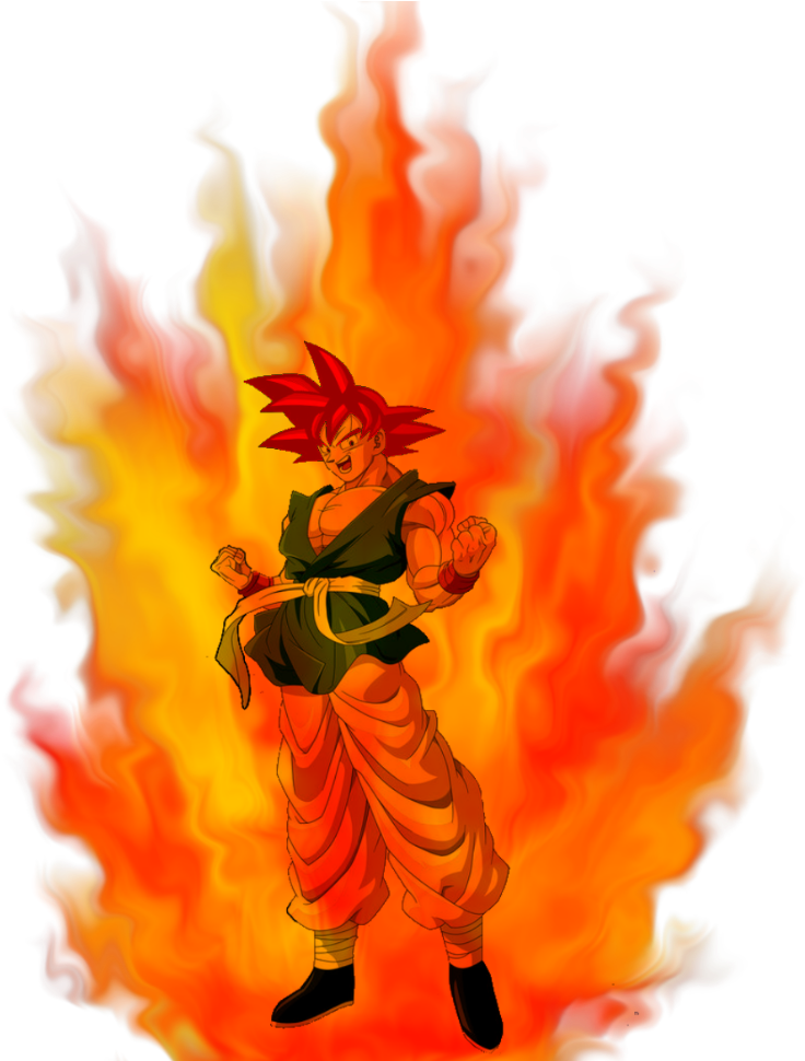 Fiery Anime Character Aura PNG