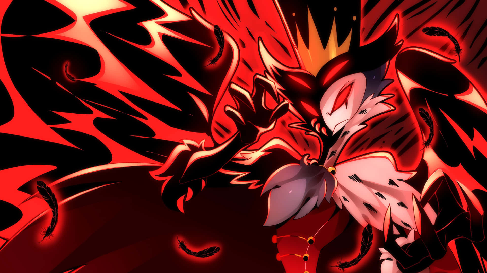 Fiery Anime Character Power Up Wallpaper