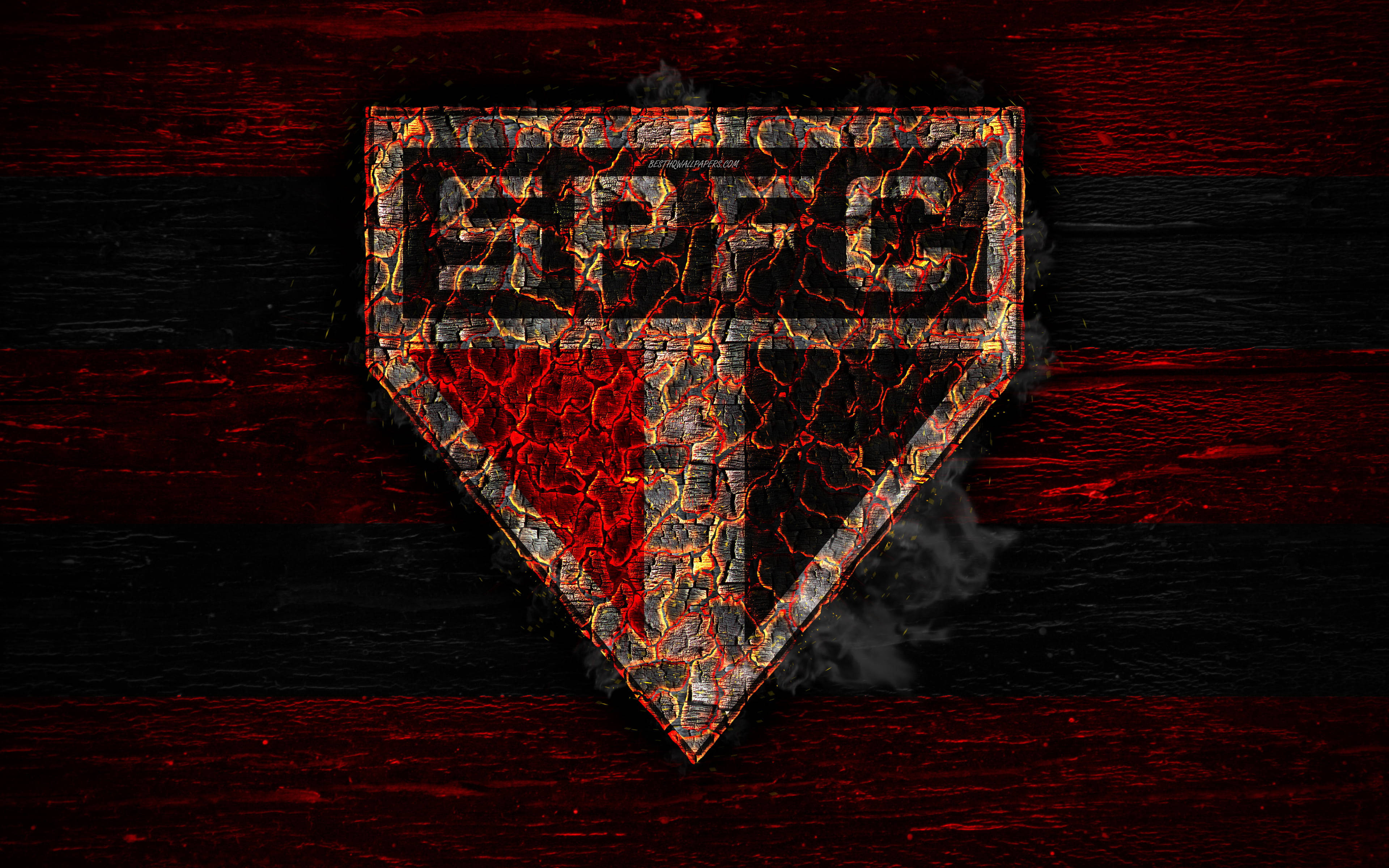 Fiery Ash Sao Paulo Fc Logo Wallpaper