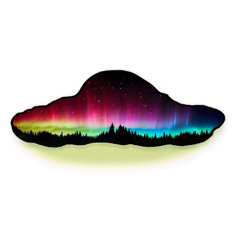 Fiery Aurora Borealis Sky Png Khw PNG