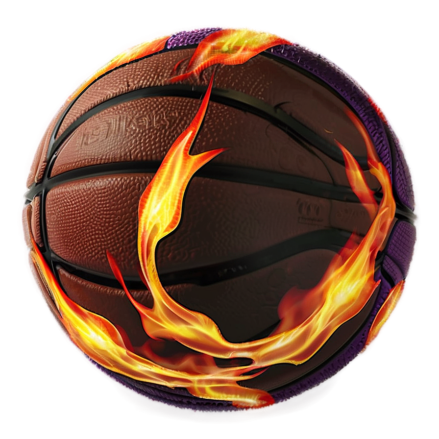 Fiery Basketball Png 04302024 PNG