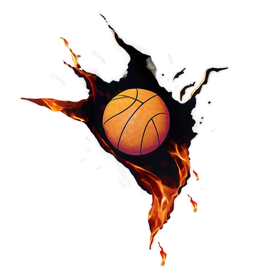 Fiery Basketball Png Gue PNG