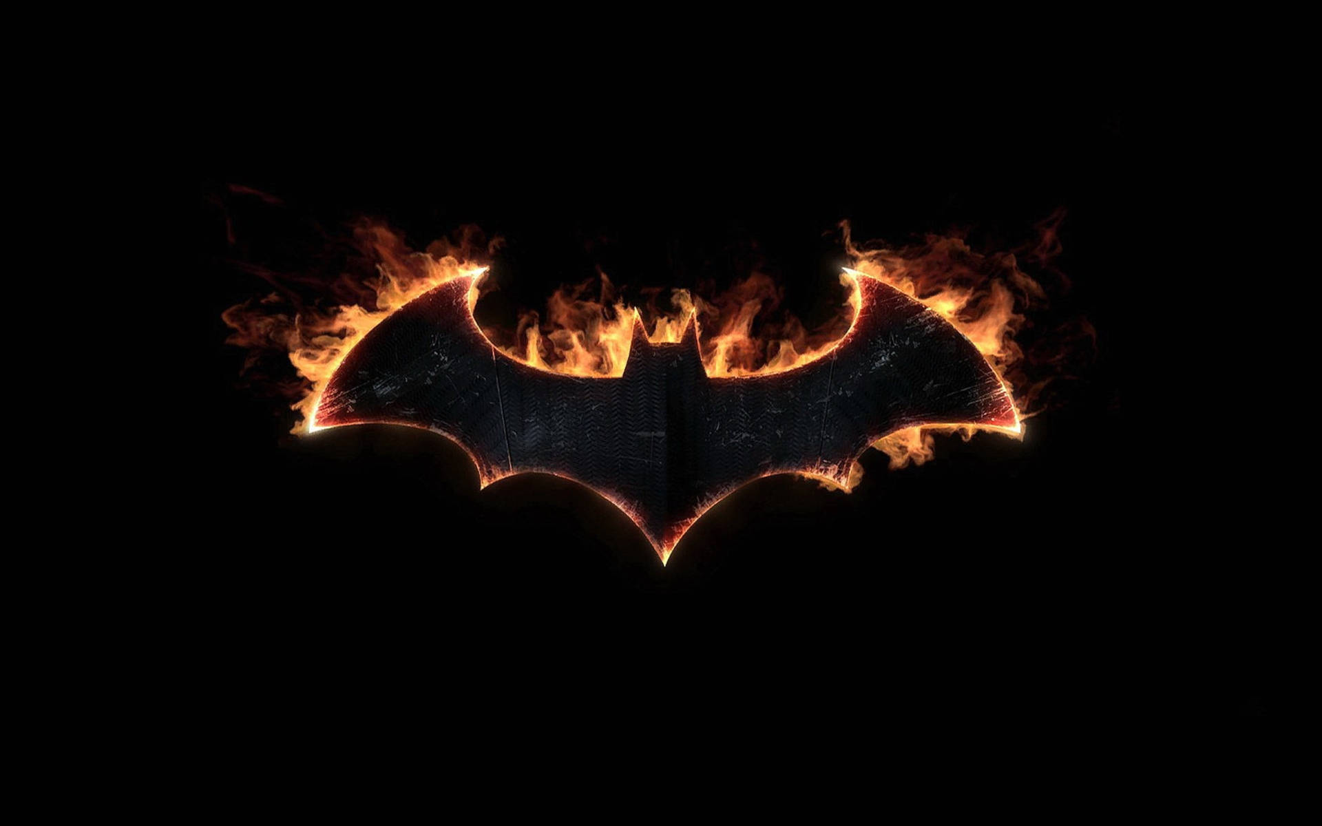 Fiery Batman Logo Wallpaper