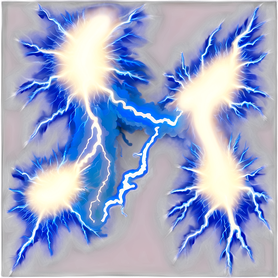 Fiery Blue Lightning Png 06202024 PNG