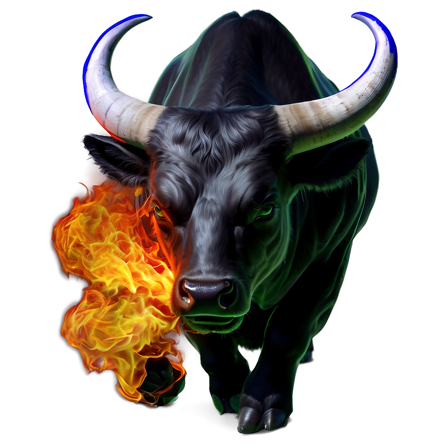 Fiery Bull Illustration Png Aug5 PNG