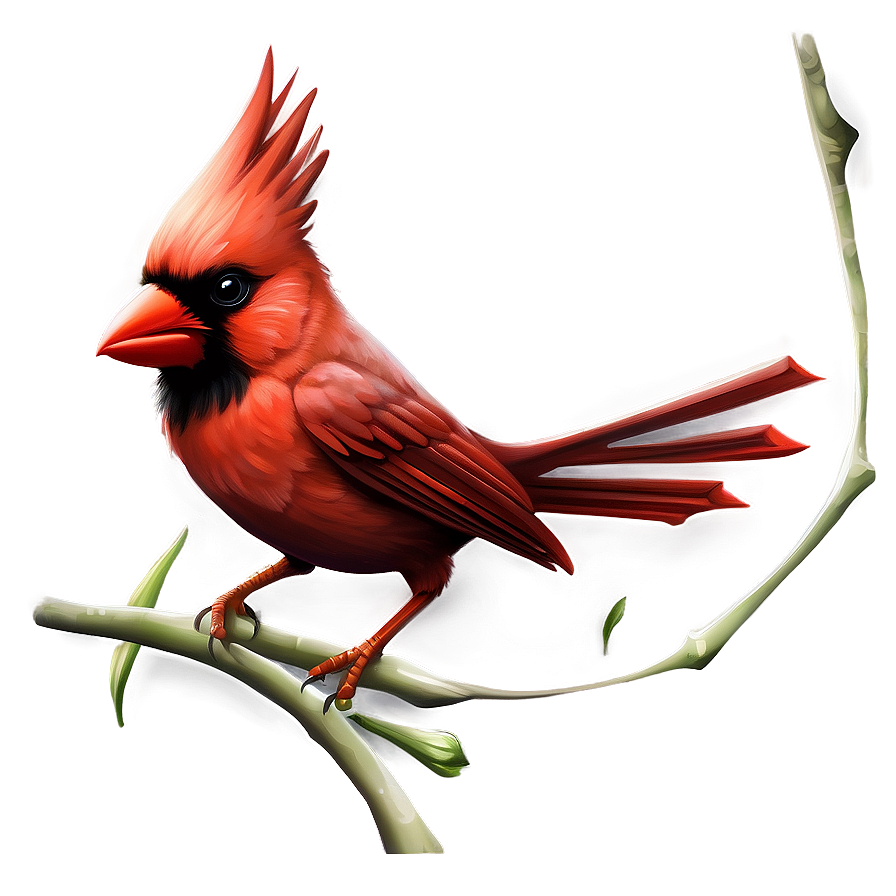 Fiery Cardinal Art Png Ajv81 PNG