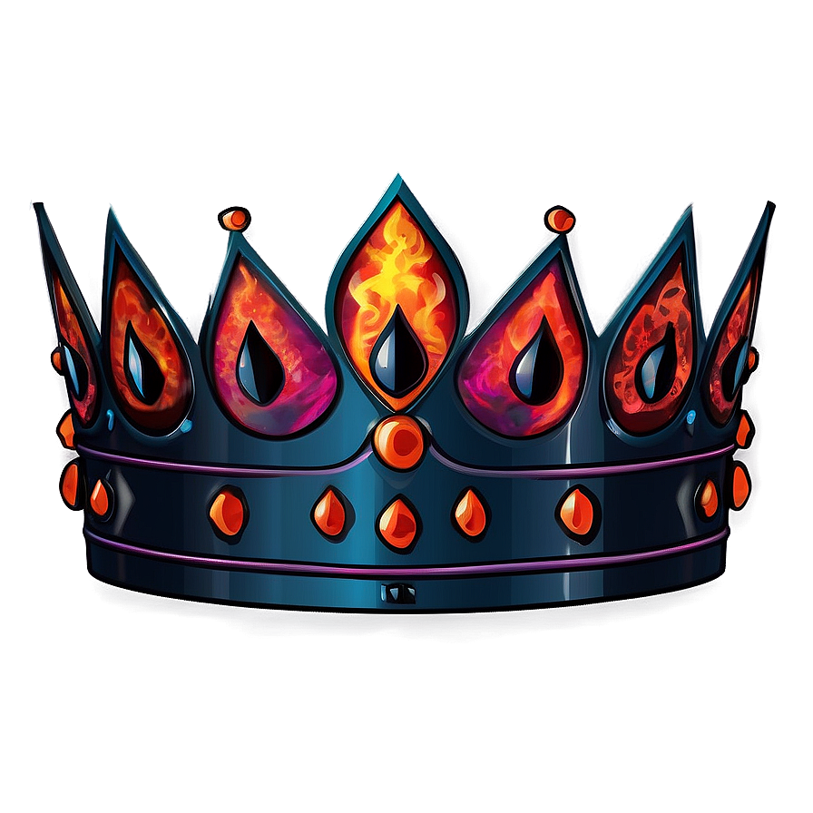 Fiery Crown Graphic Png Aok66 PNG