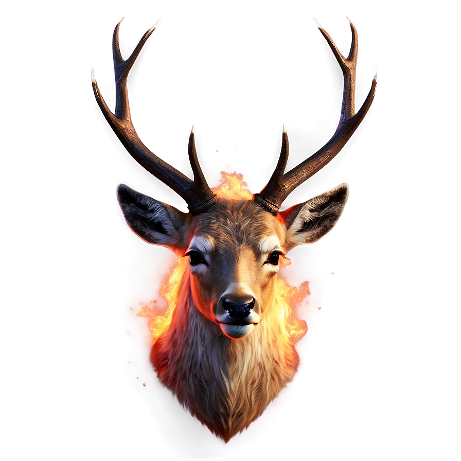 Fiery Deer Head Concept Png Fdf PNG