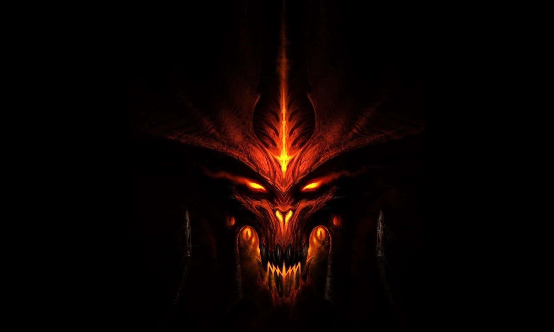 Fiery Demonic Visage Artwork Wallpaper