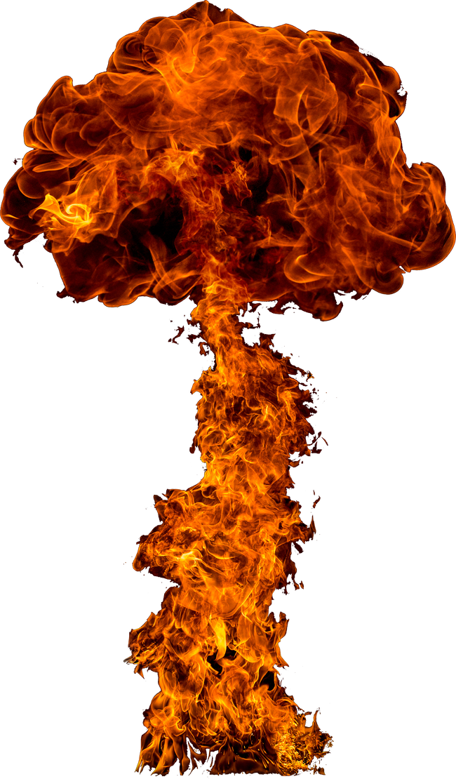 Fiery Explosion Mushroom Cloud PNG