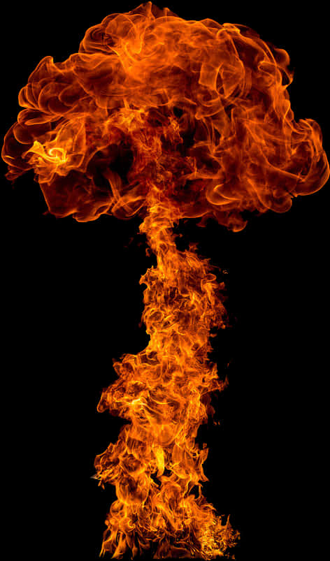 Fiery Explosion Plume PNG