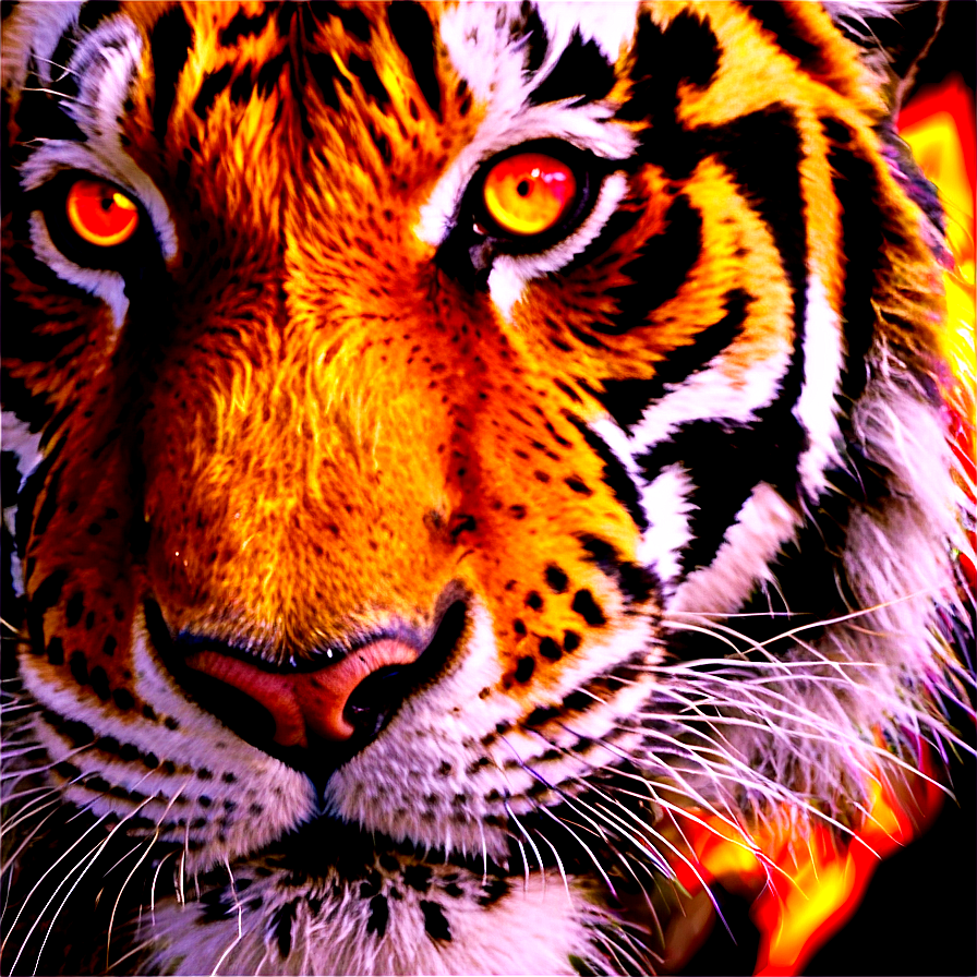 Fiery Eyes Tiger Png 70 PNG