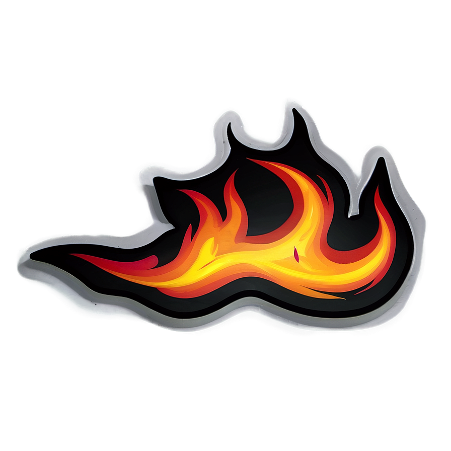 Download Fiery Flame Sticker Png 05252024 | Wallpapers.com