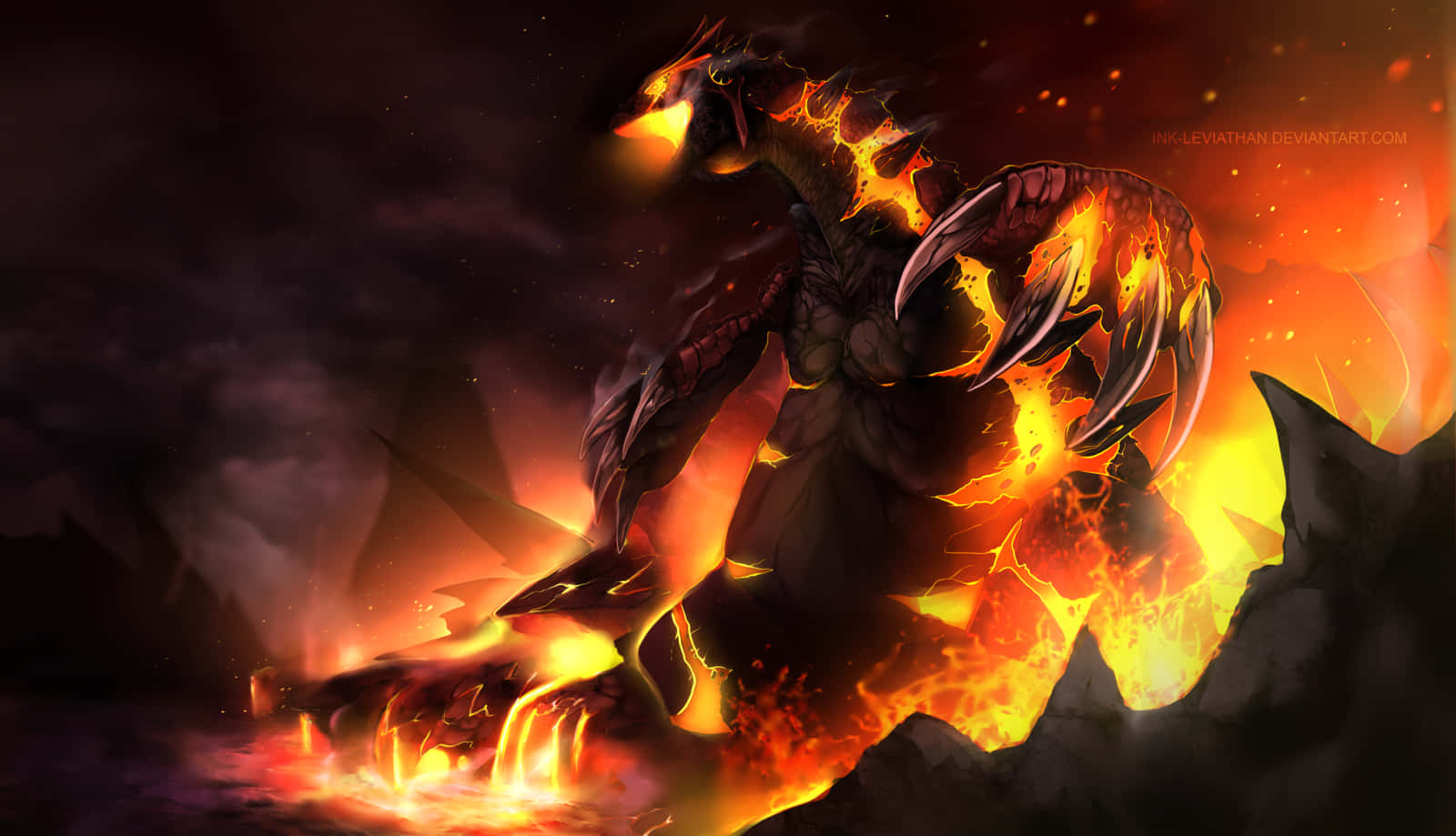 Fiery Graphic Of Primal Groudon Picture