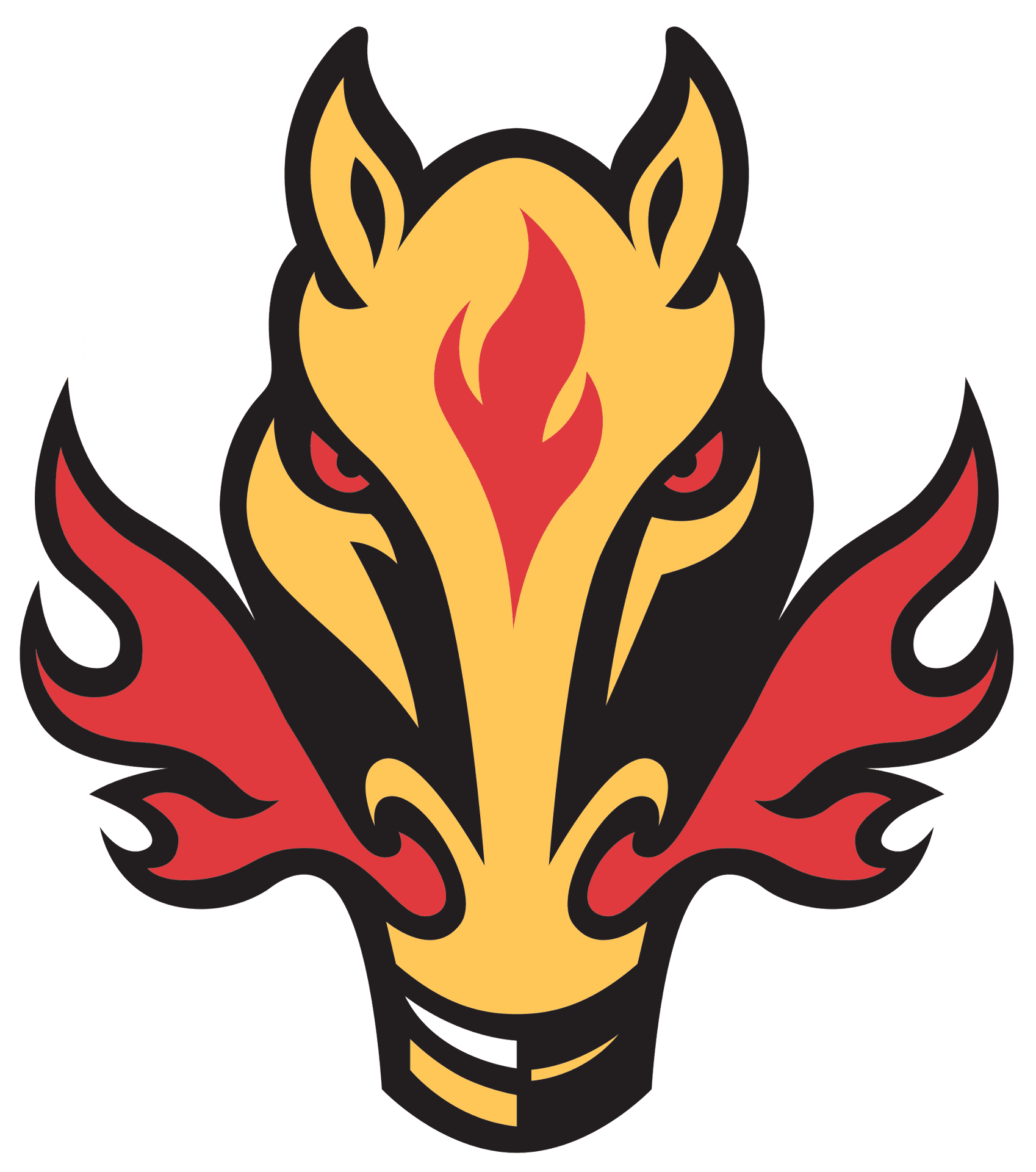 Fiery Horse Logo Design PNG