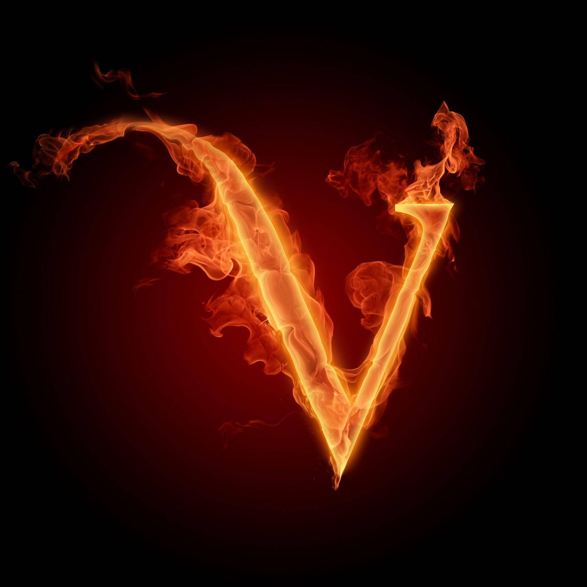 Fiery Letter V