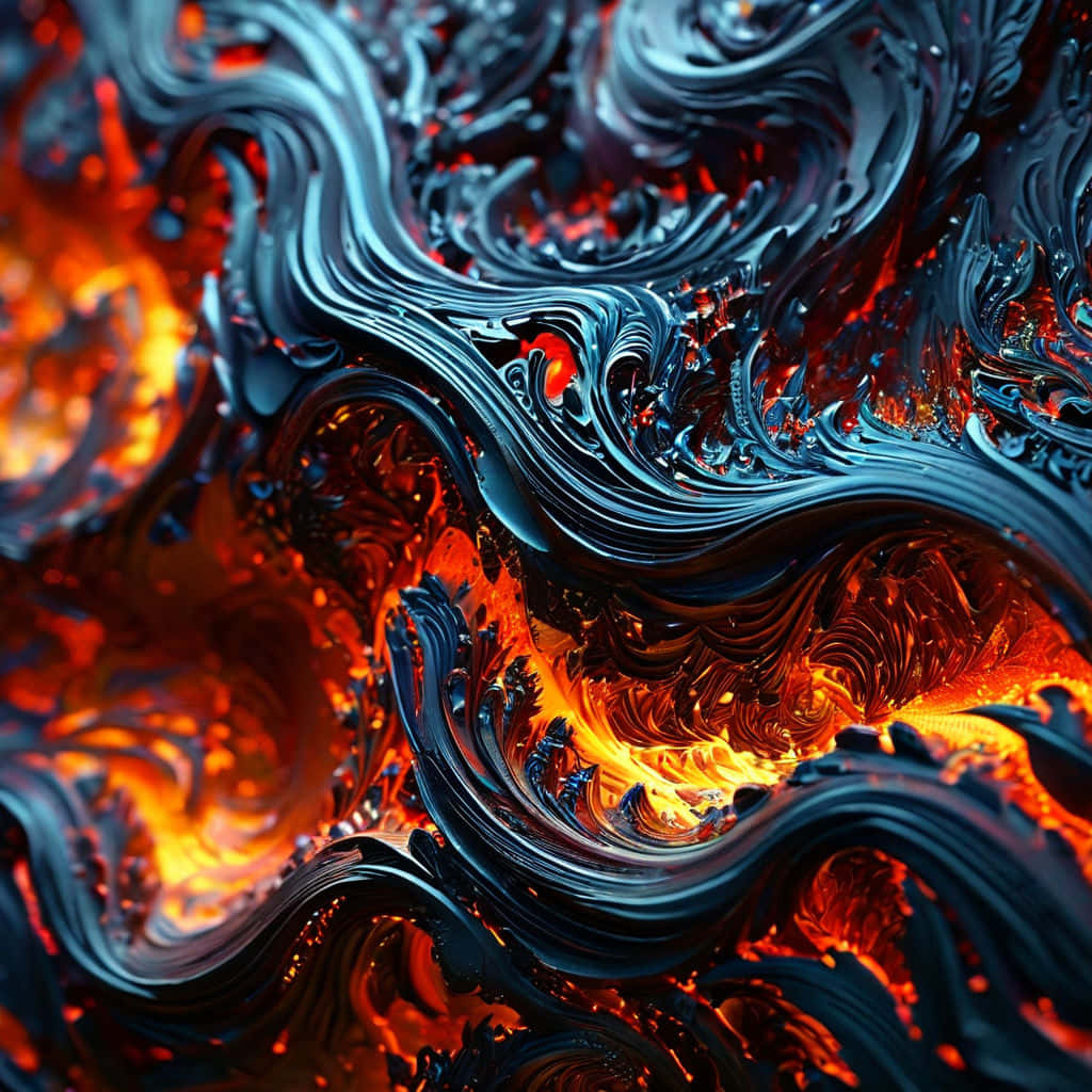 Fiery_ Liquid_ Swirls Wallpaper