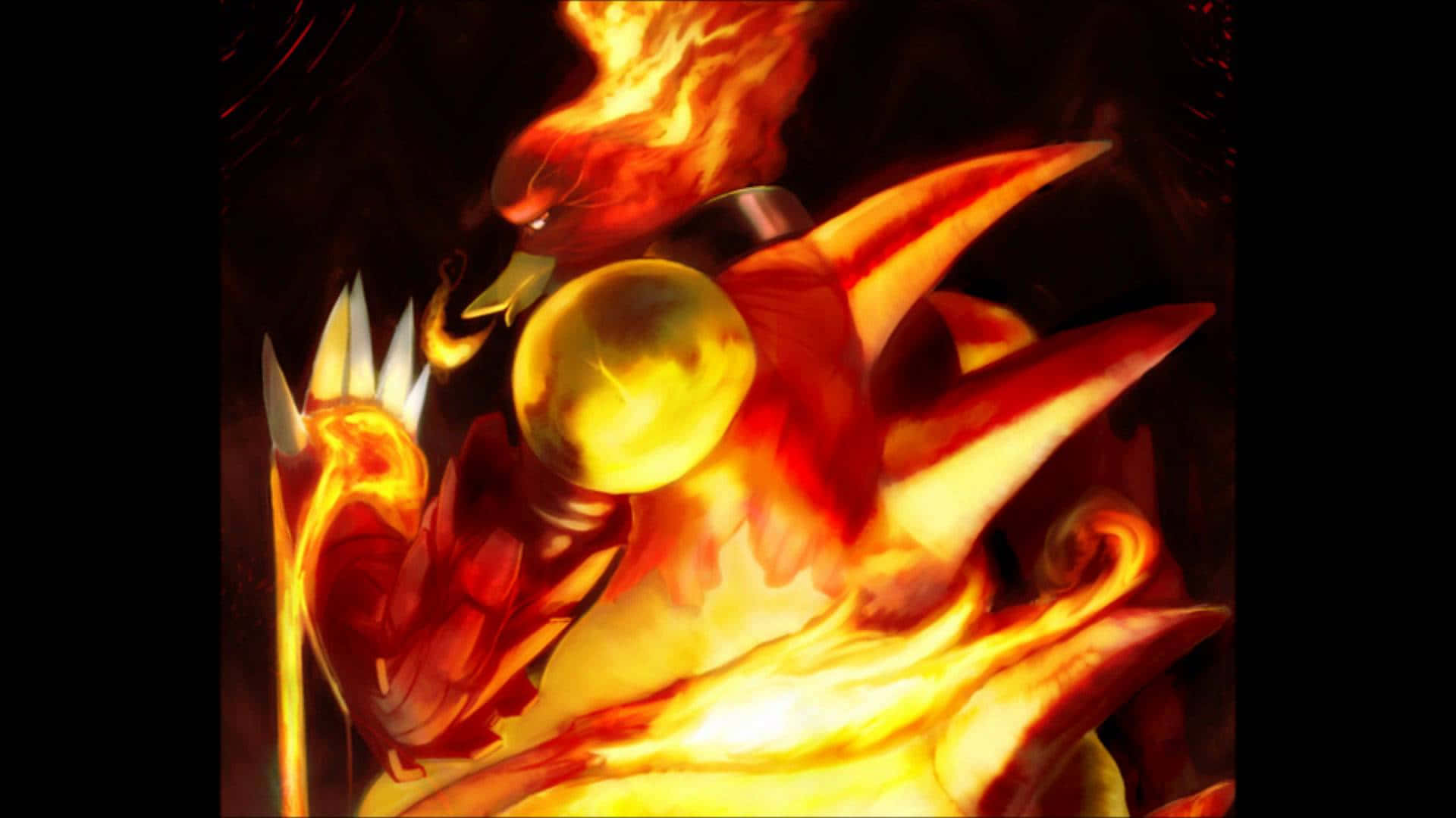 Fiery Magmar Pokemon Artwork Wallpaper