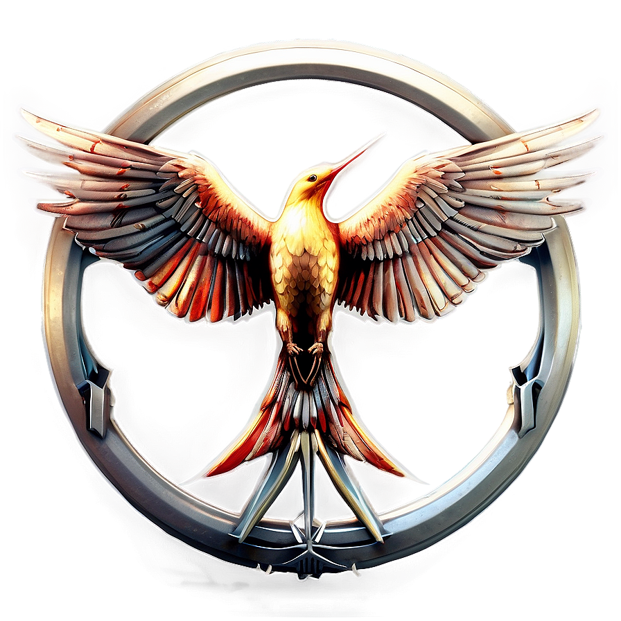 Fiery Mockingjay Emblem Png Rox33 PNG