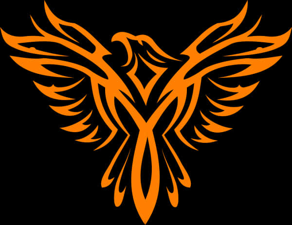Fiery Orange Eagle Logo PNG
