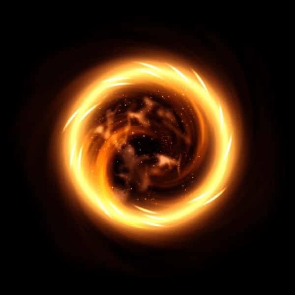 Fiery Orange Portal Abstract PNG