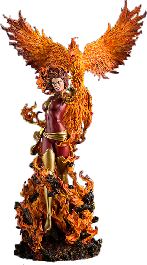 Fiery Phoenix Fantasy Figure PNG