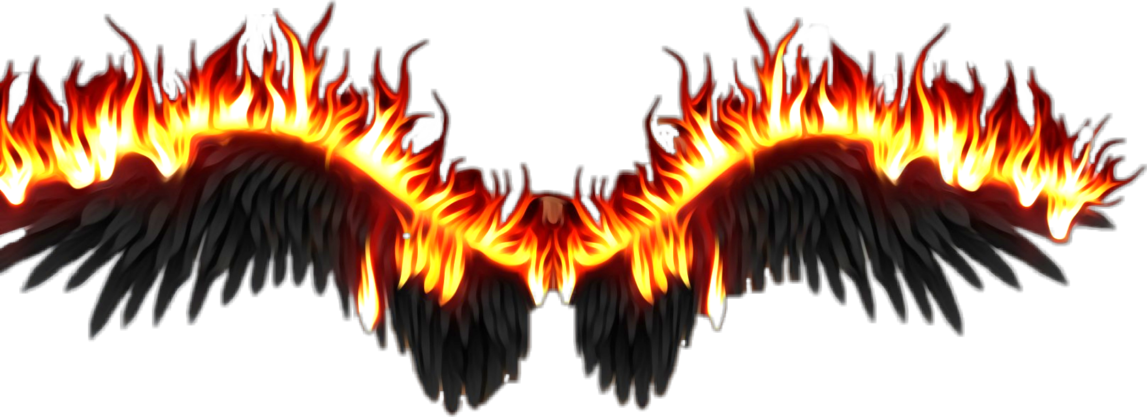 Fiery Phoenix Wings PNG