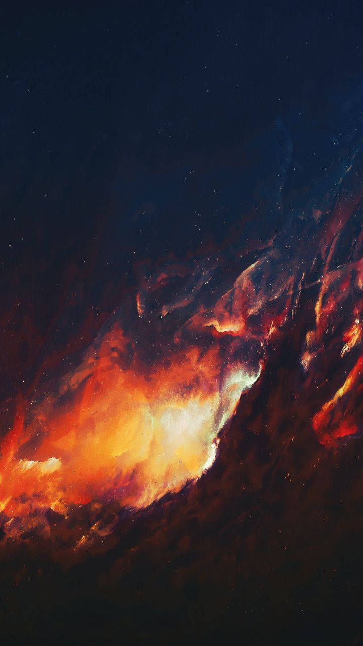 Fiery Psychedelic Cloud Background