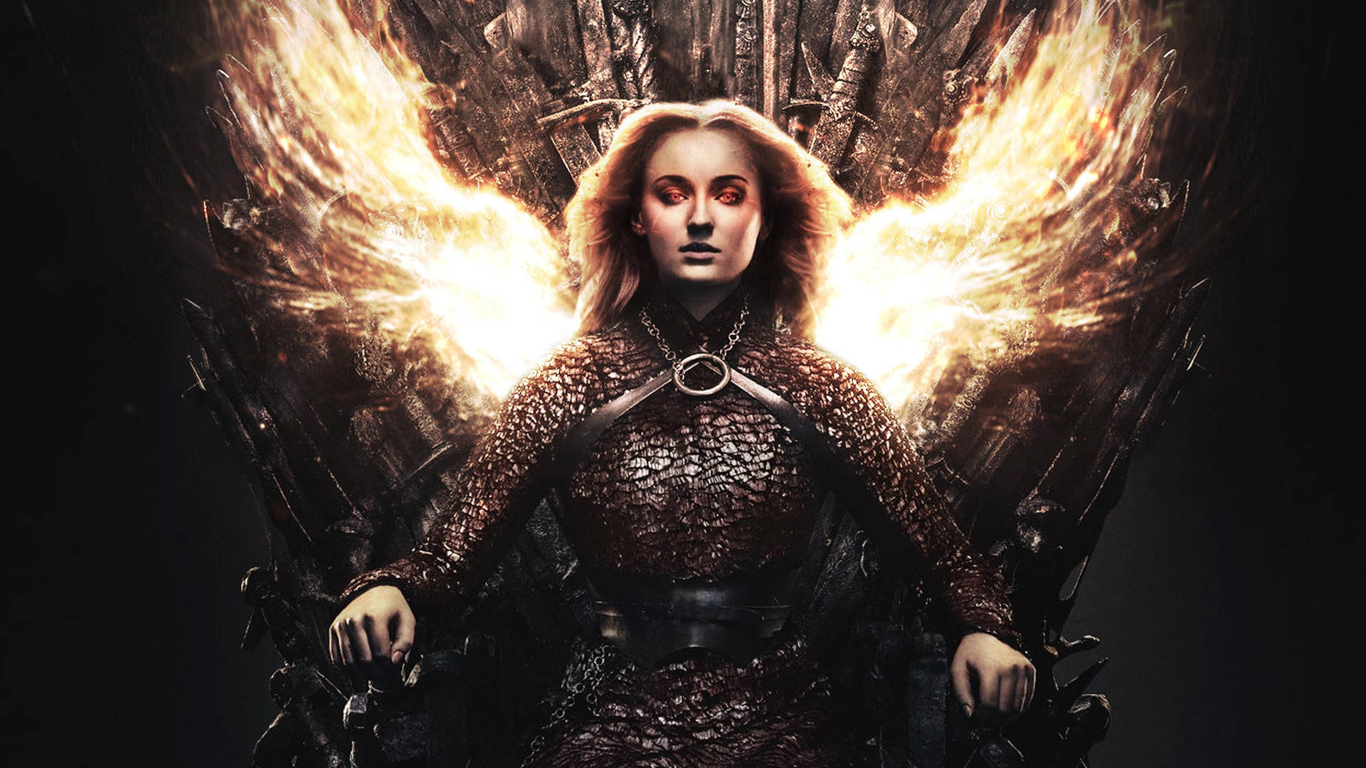 Fiery Queen Sansa Stark Wallpaper