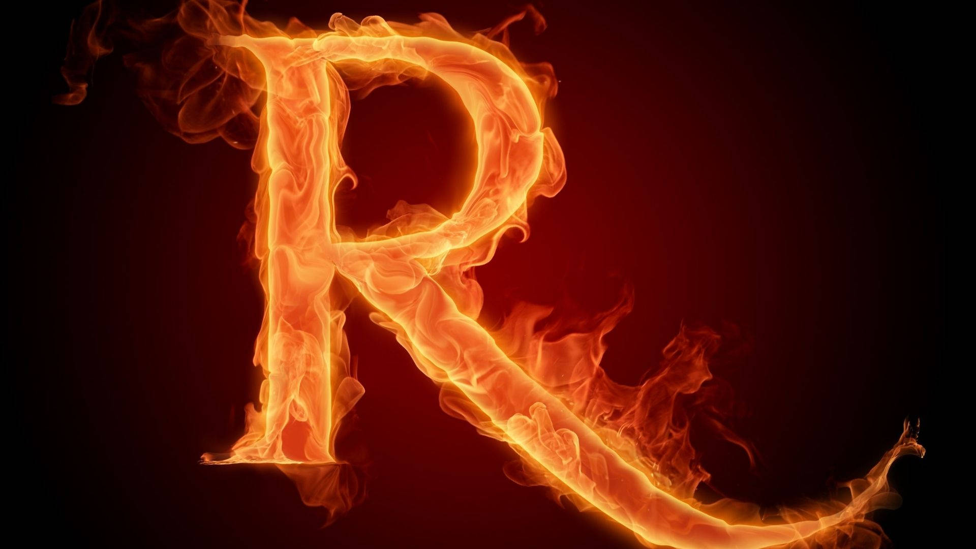 Fiery R Alphabet Picture