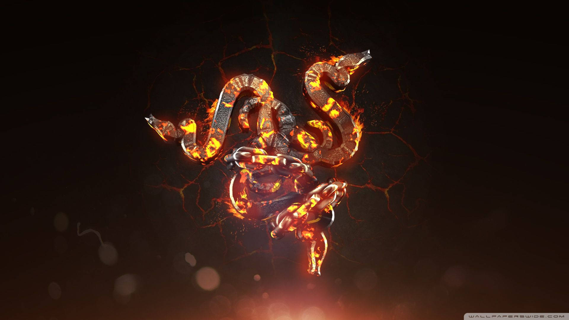 Fiery Razor Logo Wallpaper