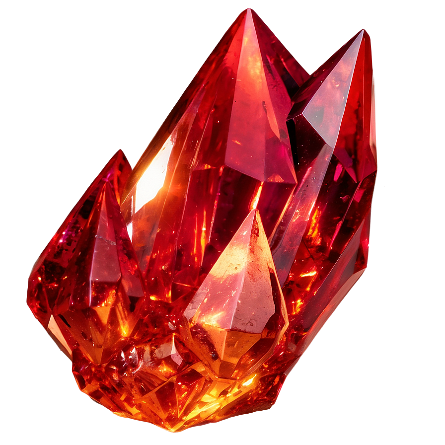 Fiery Red Crystal Png Rom PNG