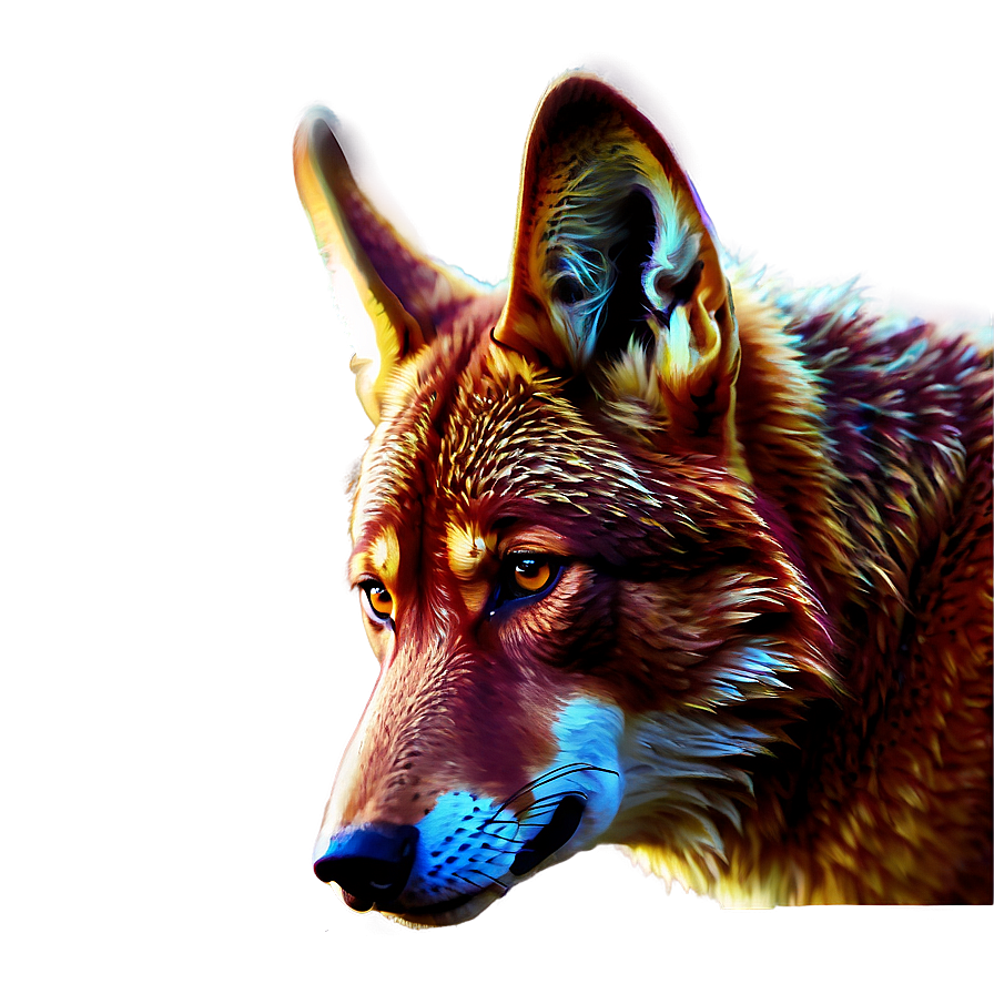 Download Fiery Red Wolf Art Png Pyk90 | Wallpapers.com