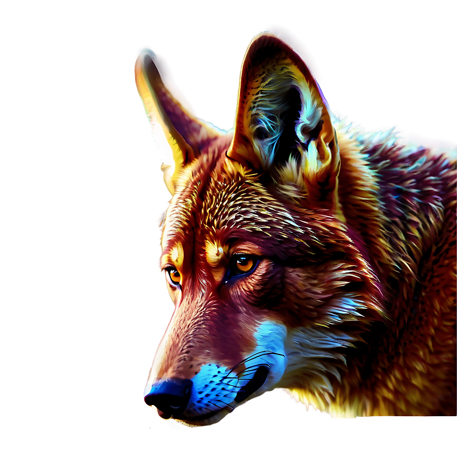 Fiery Red Wolf Art Png Pyk90 PNG