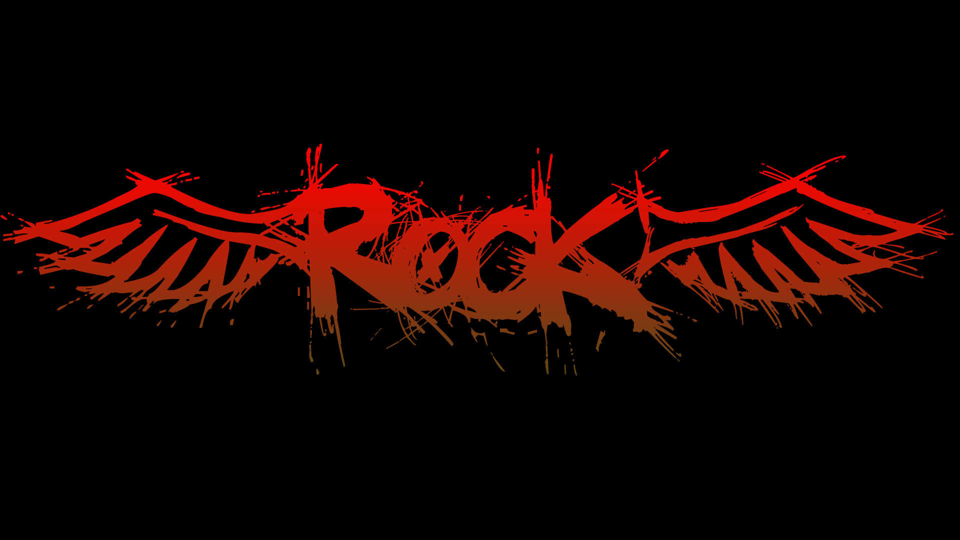 Fiery Rock Text Graffiti Wallpaper