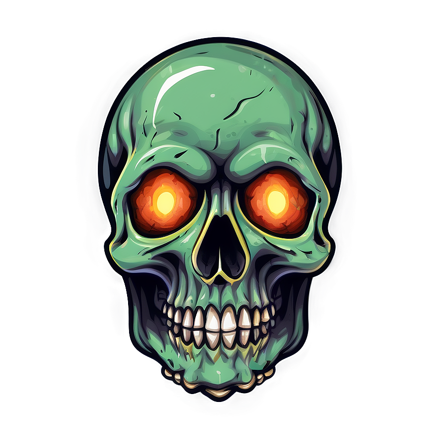 Fiery Skull Illustration Png A PNG